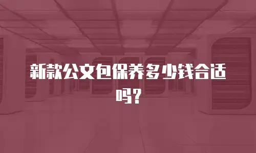 新款公文包保养多少钱合适吗？