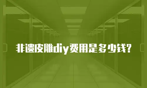非遗皮雕diy费用是多少钱？