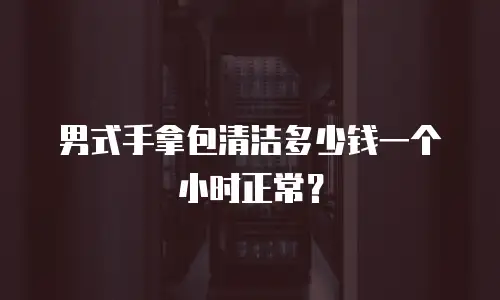 男式手拿包清洁多少钱一个小时正常？