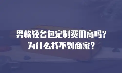 男款轻奢包定制费用高吗？为什么找不到商家？