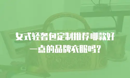 女式轻奢包定制推荐哪款好一点的品牌衣服吗？