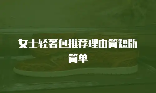 女士轻奢包推荐理由简短版简单