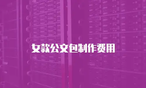 女款公文包制作费用