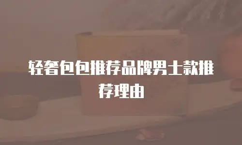 轻奢包包推荐品牌男士款推荐理由