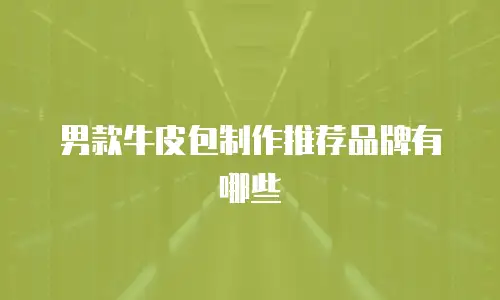 男款牛皮包制作推荐品牌有哪些