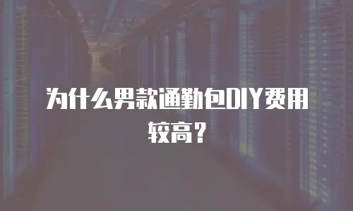 为什么男款通勤包DIY费用较高？