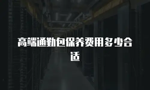 高端通勤包保养费用多少合适