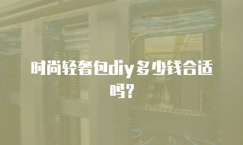 时尚轻奢包diy多少钱合适吗？