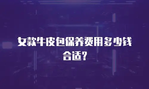 女款牛皮包保养费用多少钱合适？