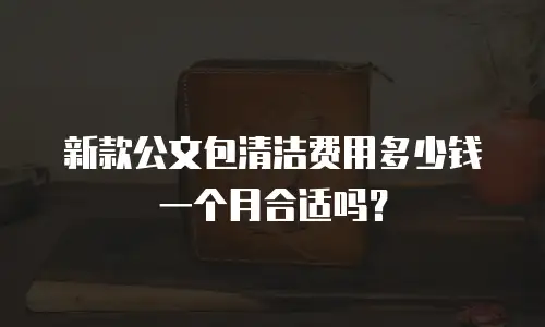 新款公文包清洁费用多少钱一个月合适吗？