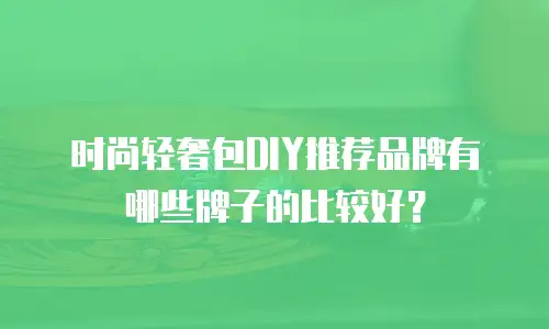 时尚轻奢包DIY推荐品牌有哪些牌子的比较好？
