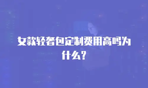 女款轻奢包定制费用高吗为什么？