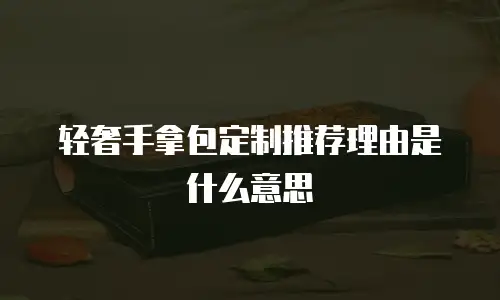 轻奢手拿包定制推荐理由是什么意思