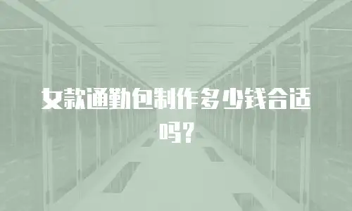 女款通勤包制作多少钱合适吗？
