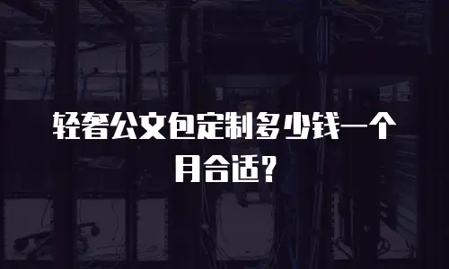 轻奢公文包定制多少钱一个月合适？