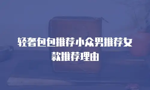 轻奢包包推荐小众男推荐女款推荐理由