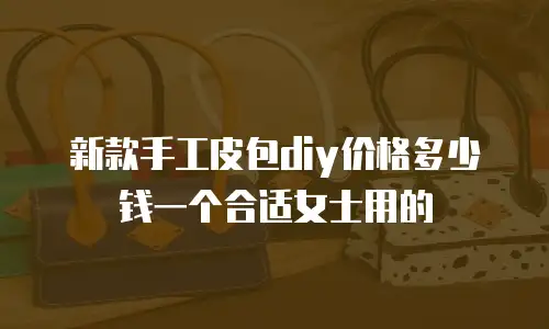 新款手工皮包diy价格多少钱一个合适女士用的