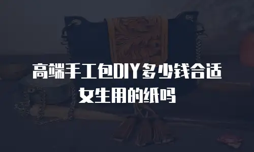 高端手工包DIY多少钱合适女生用的纸吗
