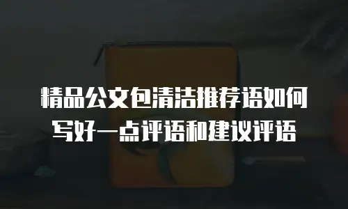 精品公文包清洁推荐语如何写好一点评语和建议评语
