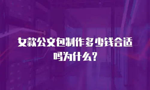 女款公文包制作多少钱合适吗为什么？