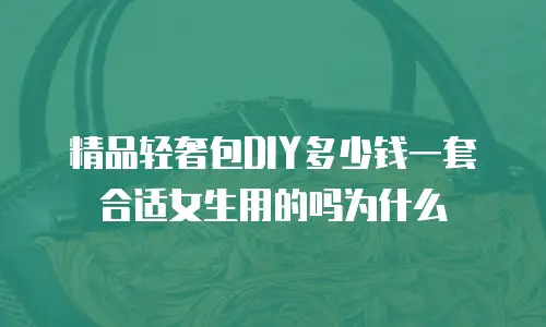 精品轻奢包DIY多少钱一套合适女生用的吗为什么