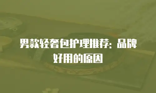 男款轻奢包护理推荐: 品牌好用的原因