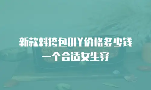 新款斜挎包DIY价格多少钱一个合适女生穿
