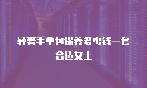 轻奢手拿包保养多少钱一套合适女士