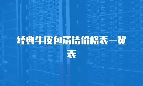 经典牛皮包清洁价格表一览表