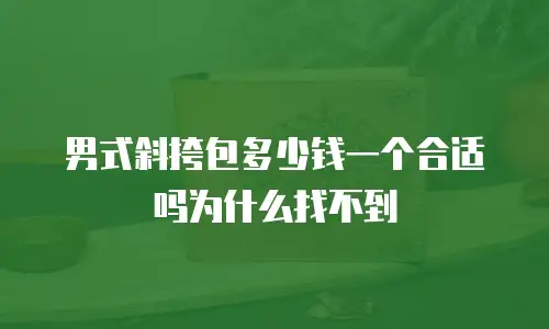 男式斜挎包多少钱一个合适吗为什么找不到