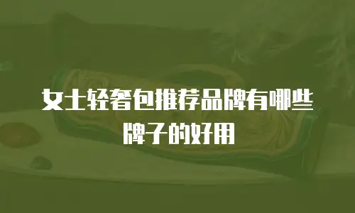 女士轻奢包推荐品牌有哪些牌子的好用