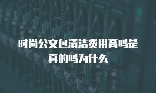时尚公文包清洁费用高吗是真的吗为什么