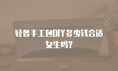 轻奢手工包DIY多少钱合适女生吗？