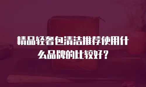 精品轻奢包清洁推荐使用什么品牌的比较好？