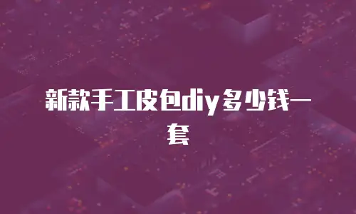 新款手工皮包diy多少钱一套