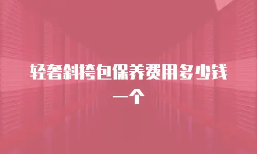 轻奢斜挎包保养费用多少钱一个