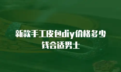 新款手工皮包diy价格多少钱合适男士