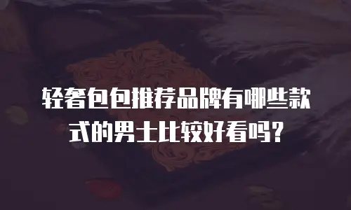 轻奢包包推荐品牌有哪些款式的男士比较好看吗？