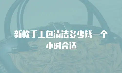 新款手工包清洁多少钱一个小时合适