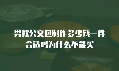 男款公文包制作多少钱一件合适吗为什么不能买