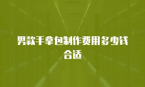 男款手拿包制作费用多少钱合适