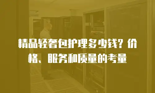 精品轻奢包护理多少钱？价格、服务和质量的考量