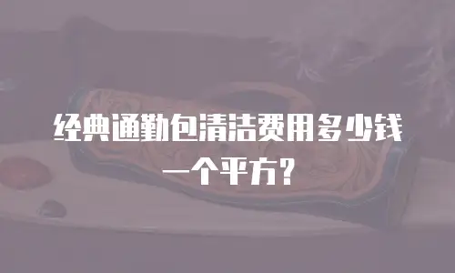 经典通勤包清洁费用多少钱一个平方？