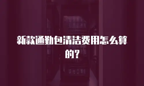 新款通勤包清洁费用怎么算的？