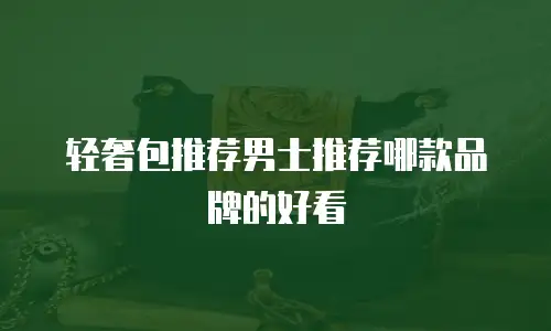 轻奢包推荐男士推荐哪款品牌的好看