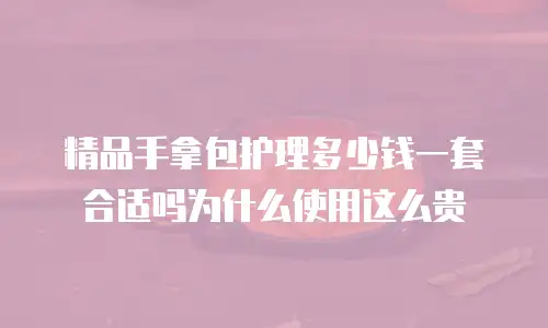 精品手拿包护理多少钱一套合适吗为什么使用这么贵