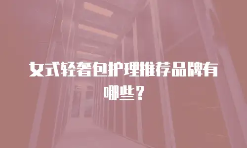 女式轻奢包护理推荐品牌有哪些？