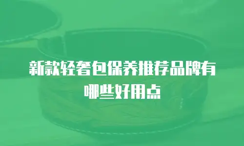 新款轻奢包保养推荐品牌有哪些好用点