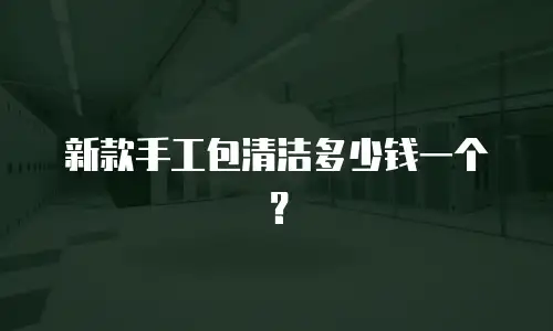 新款手工包清洁多少钱一个？