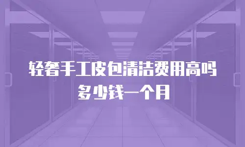 轻奢手工皮包清洁费用高吗多少钱一个月